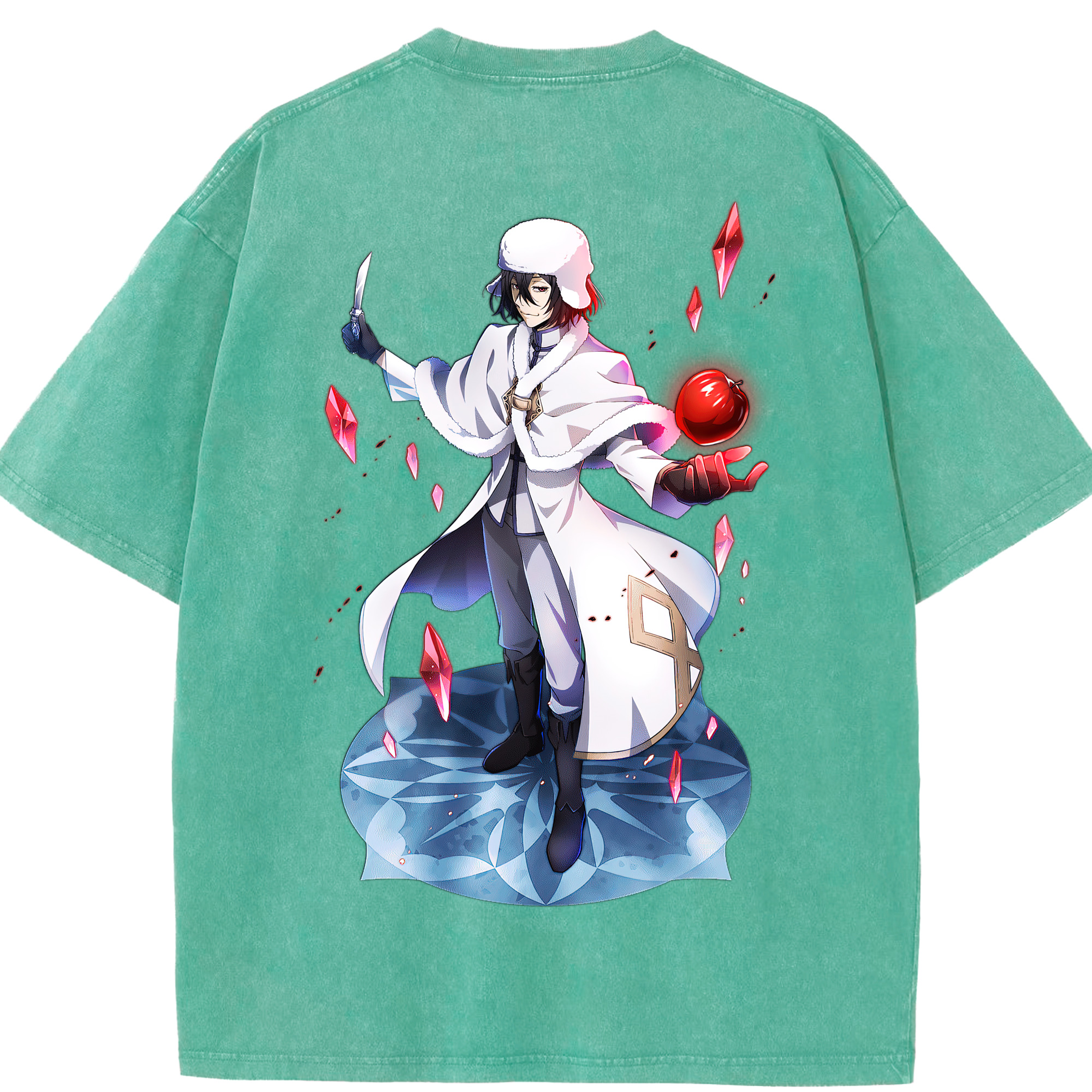 （画像用） 文豪ストレイドッグス Bungo Stray Dogs 綿100% ヴィンテージ風 半袖Tシャツ（背面プリント）